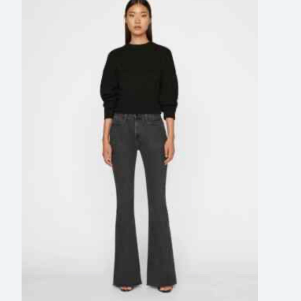Frame denim Le High Flare Tierra Black Western‎ Boho Jeans Size 27